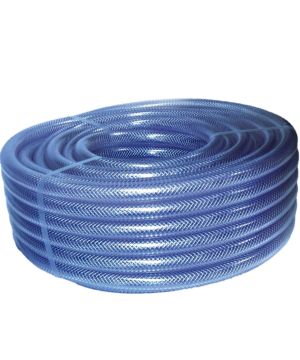 Reinforced Clear Braided PVC Hose - 30m x 3/4''