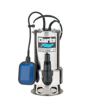 Clarke PVP11A Stainless Steel Submersible Pump - With Float - 230v