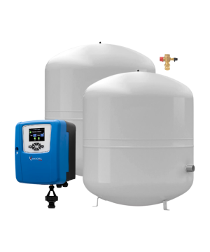 Mikrofill 3 PRO Pressurisation Unit with 2 x 500 Litre MikroPro Expansion Vessels Set - Service Valve Included