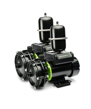 Salamander - RP80SU SuperBooster Pack Universal Negative Head - 2x 2.4 Bar. - Single Impeller - Shower Pumps - 230V - 20 Ltr/min