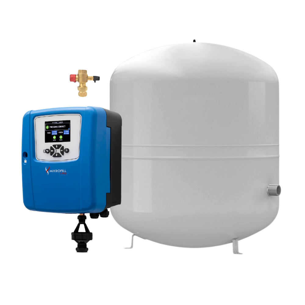 Mikrofill 3 PRO Pressurisation Unit with 600 Litre MikroPro Expansion Vessel Set - Service Valve Included