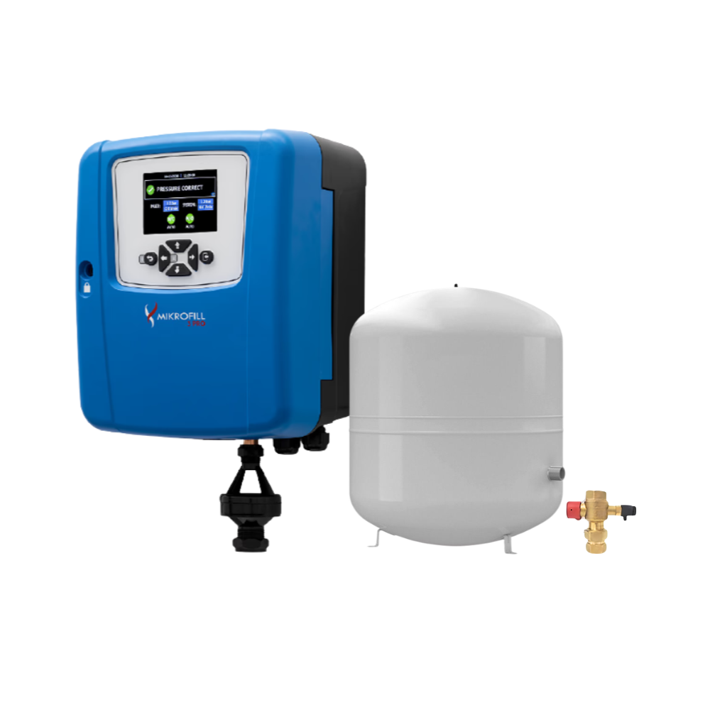 Mikrofill 3 PRO Pressurisation Unit with 8 Litre MikroPro Expansion Vessel Set - Service Valve Included